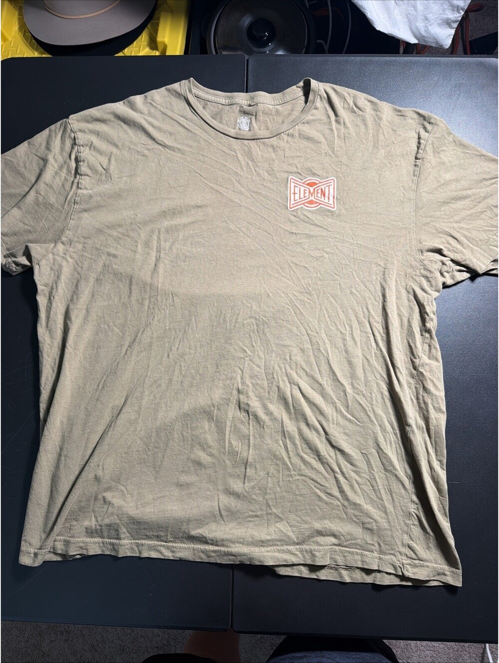 Men’s Element Skateboard T-Shirt Essential Beige Size XXL